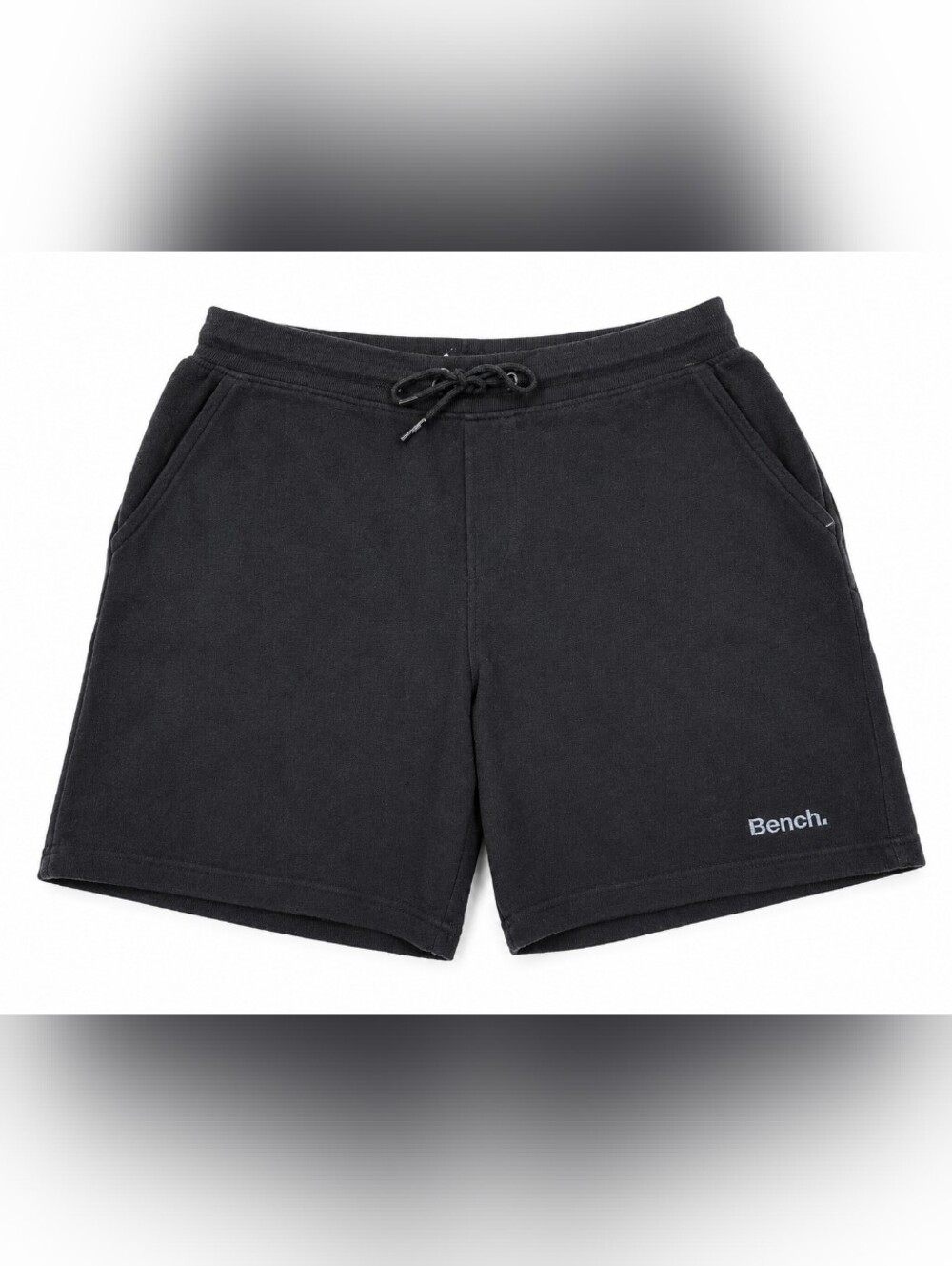 Bench Men’s Shorts Size M Black French Terry Drawstring Elastic Waist Casual